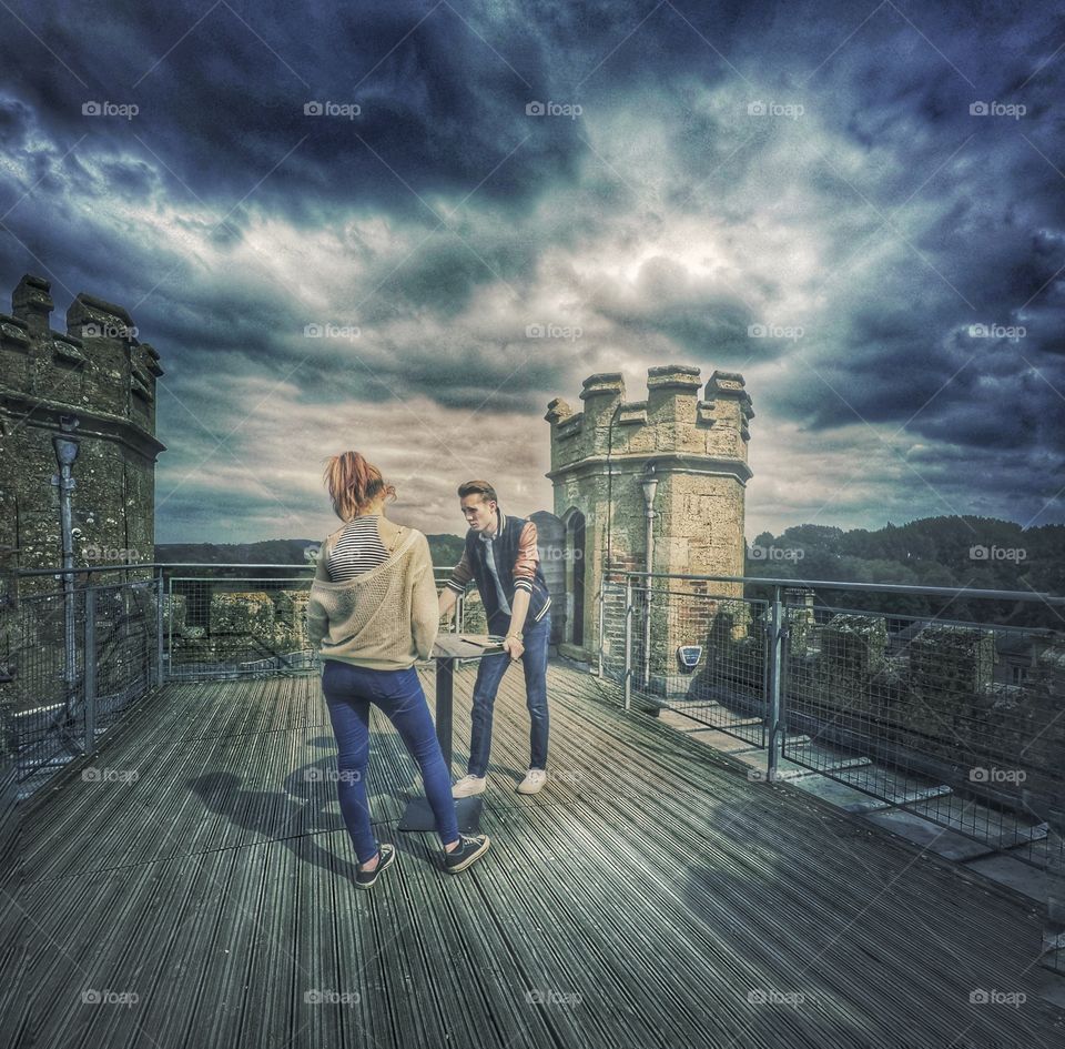 Roof. Rooftop of castle 