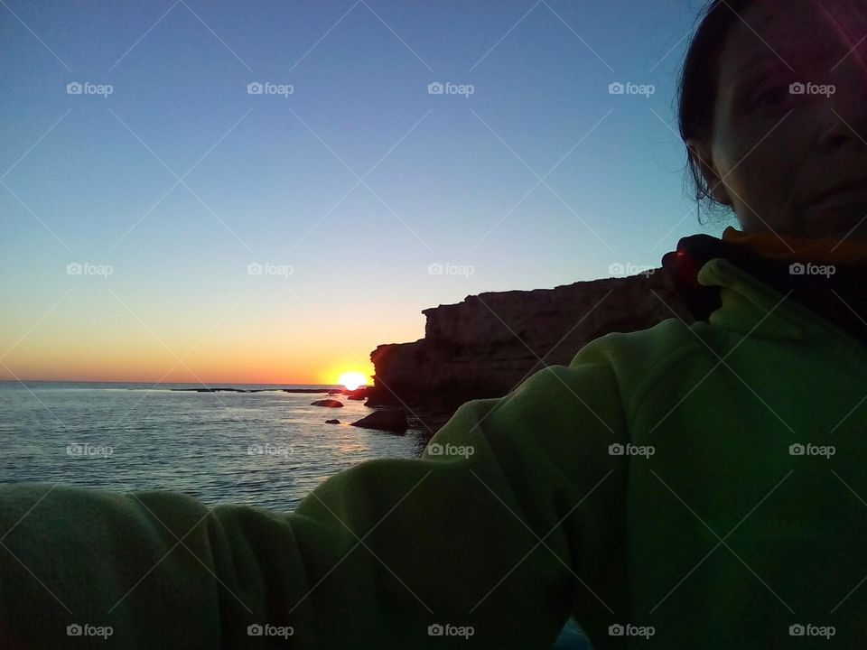 Sunset, People, Beach, Landscape, Water