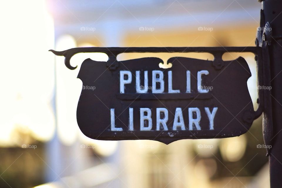 Library sign 