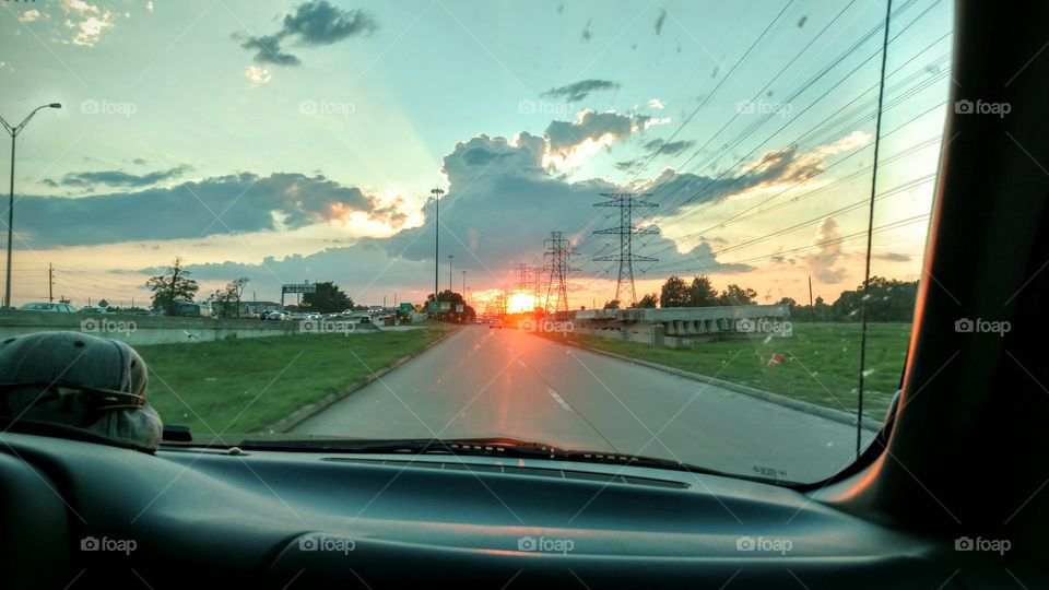 Sunset driving