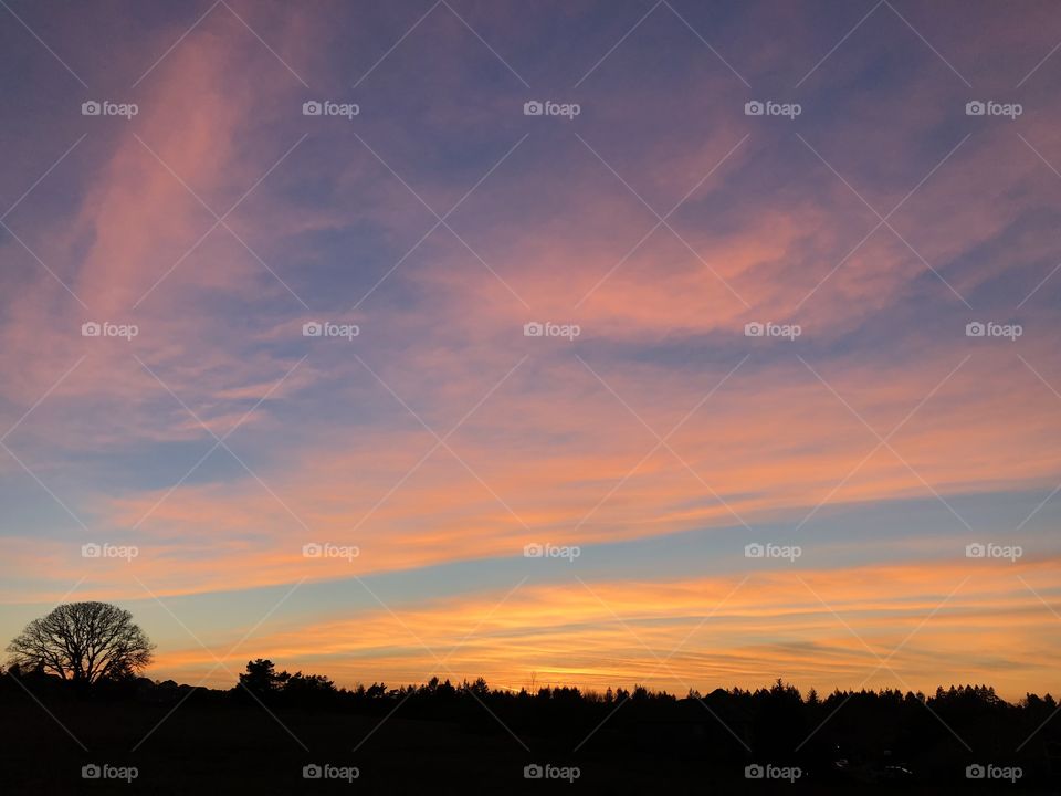 Color love, Colorful sunset