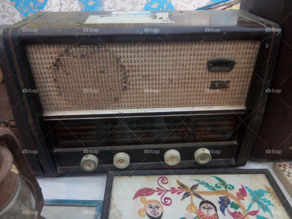 old and antique radio.