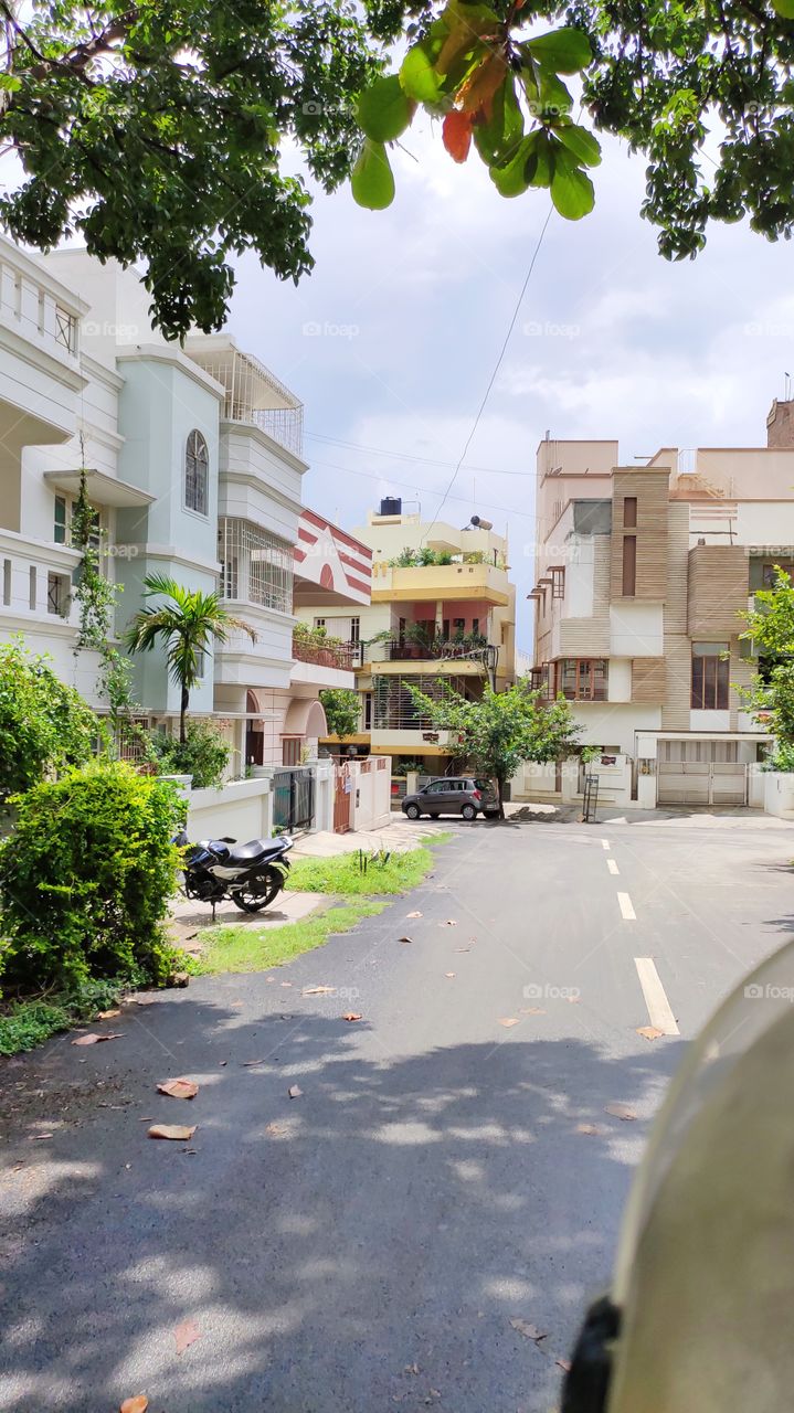 Luxurious building in the urban part of the city