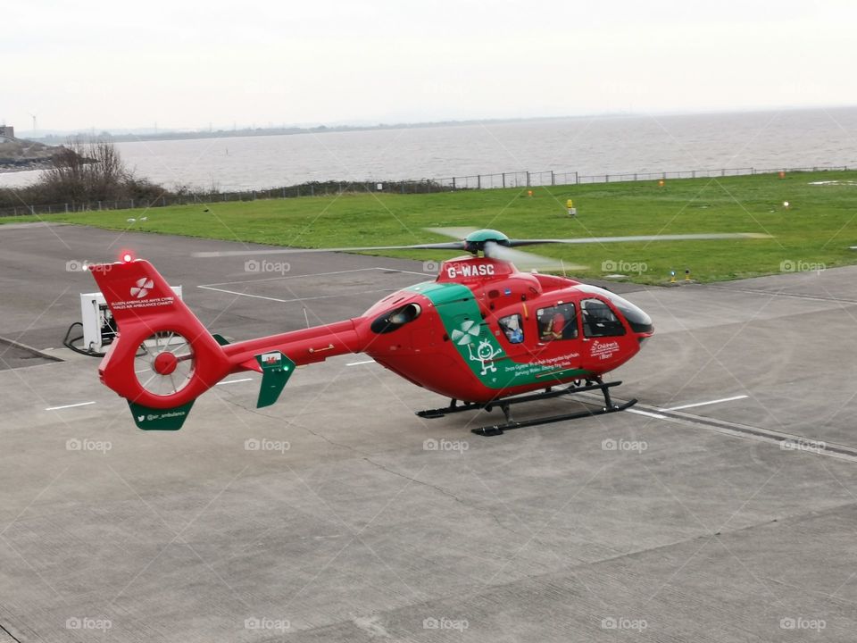 Wales air ambulance helicopter