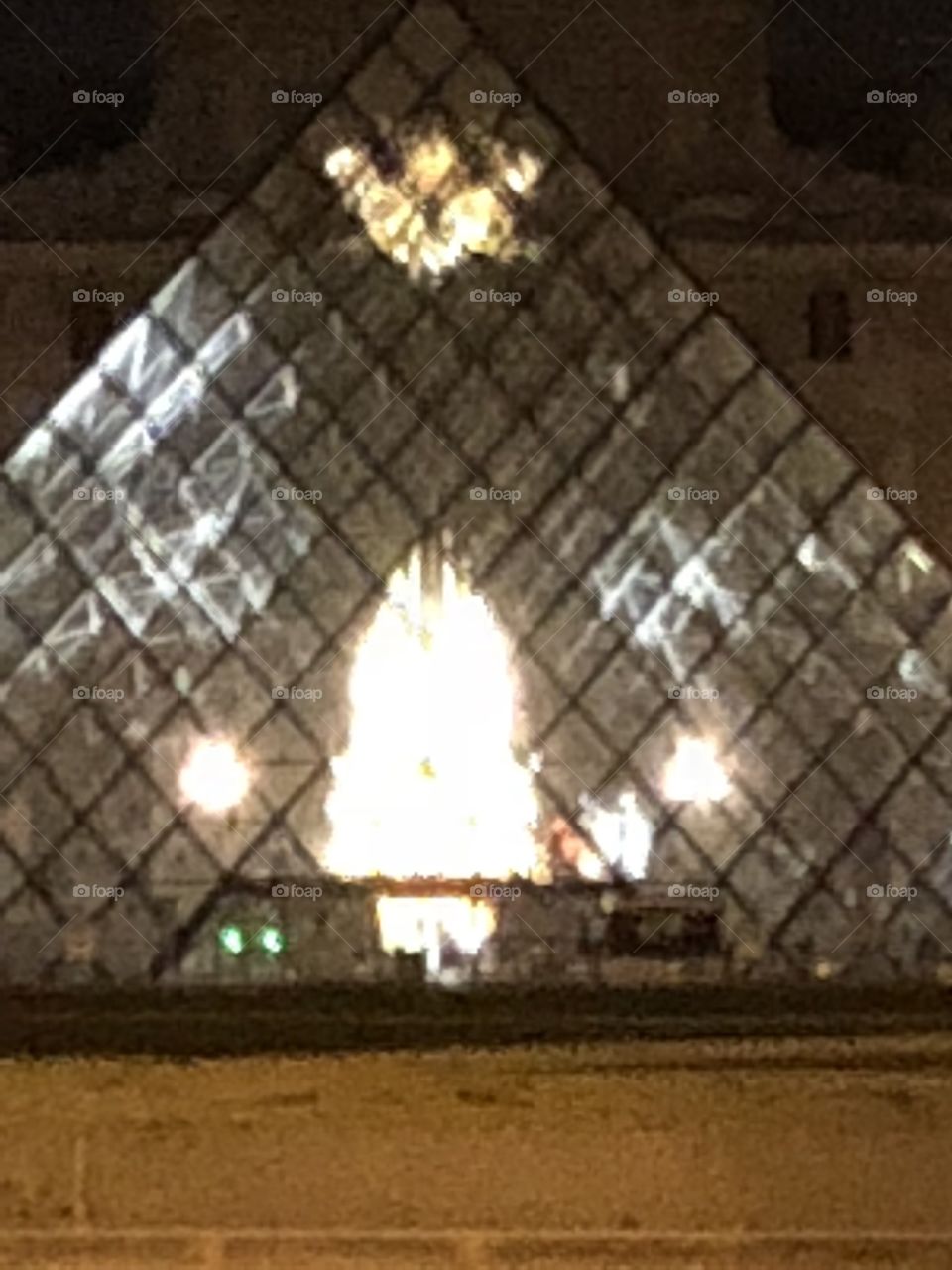 Pyramid Louvres museum paris France. 