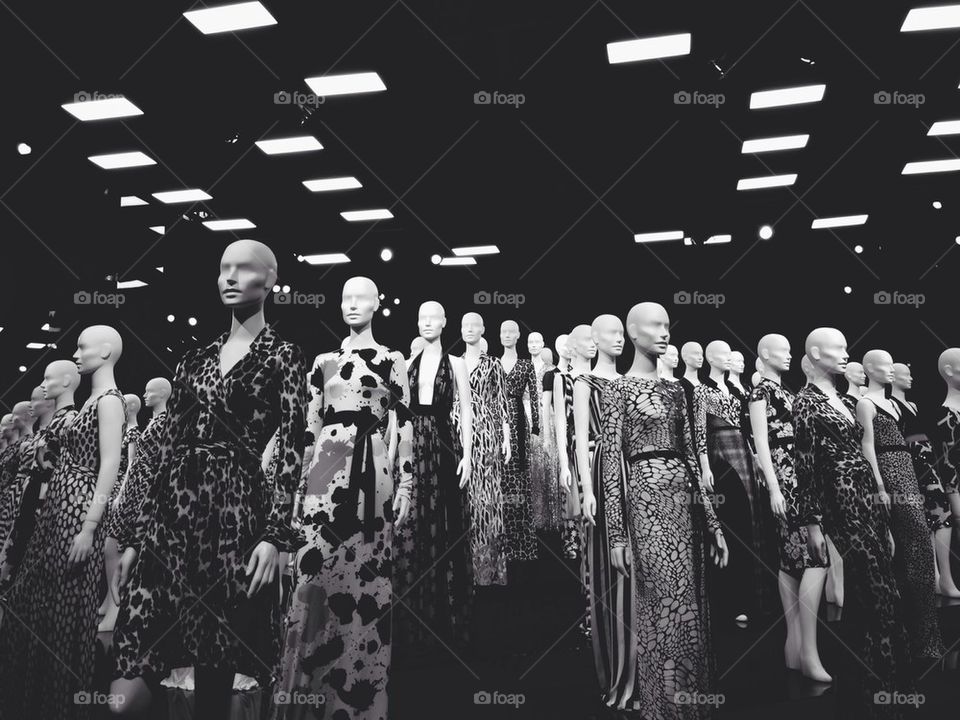 Mannequins in dresses