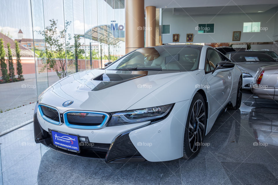 BMW R8 luxury in the showroom 