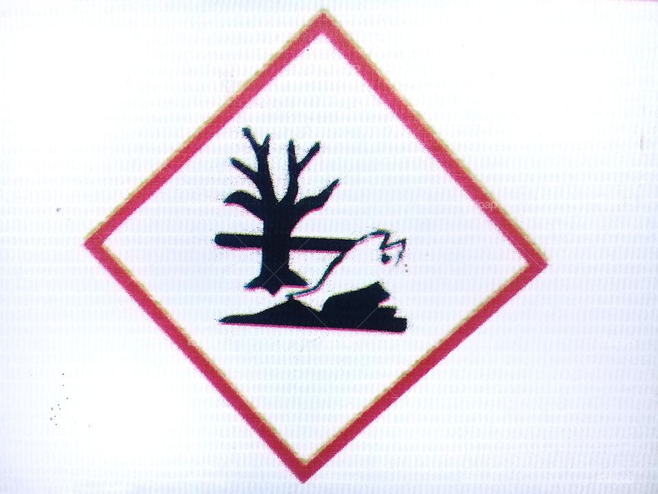 This picture is a warning sign danger to the environment