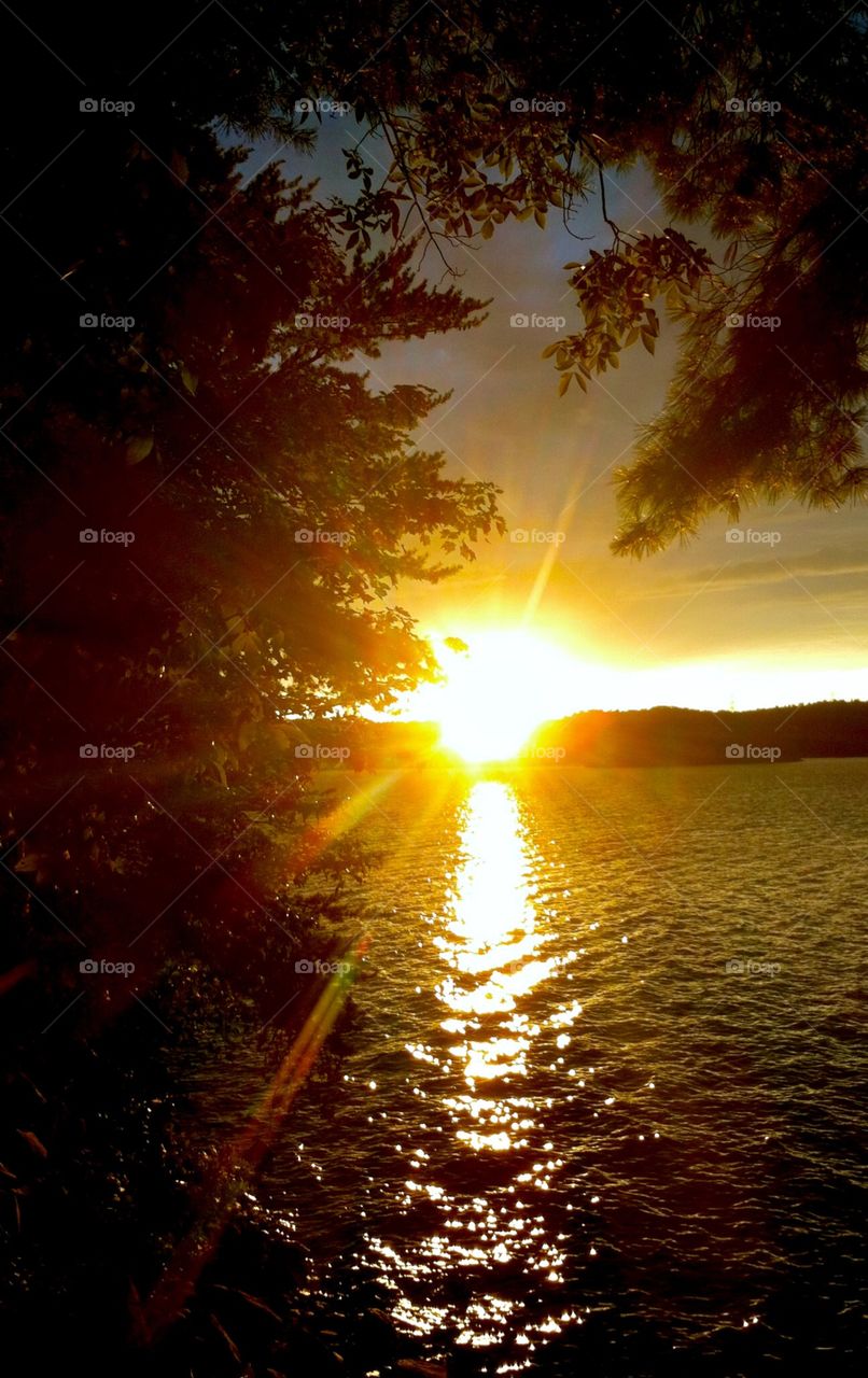 Sunset at Lake Keowee. 