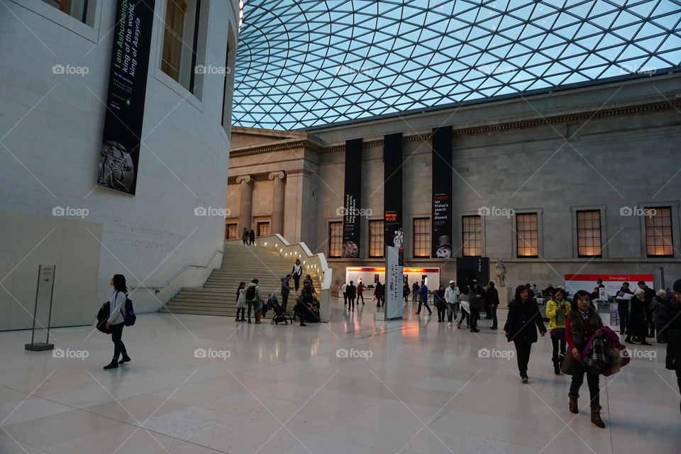 Tourists visiting The British Museum London