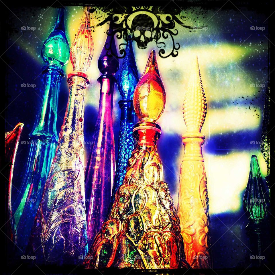 abstract glass vases