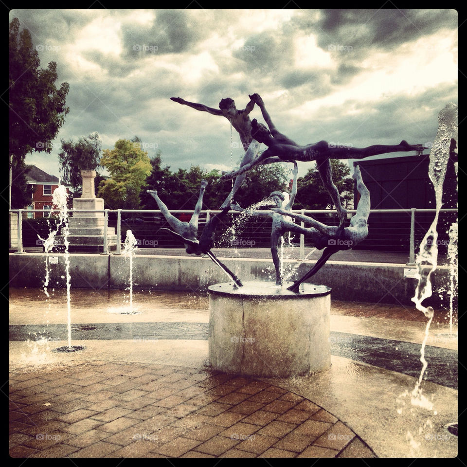 statue fountain staines upon thames by FunZillion