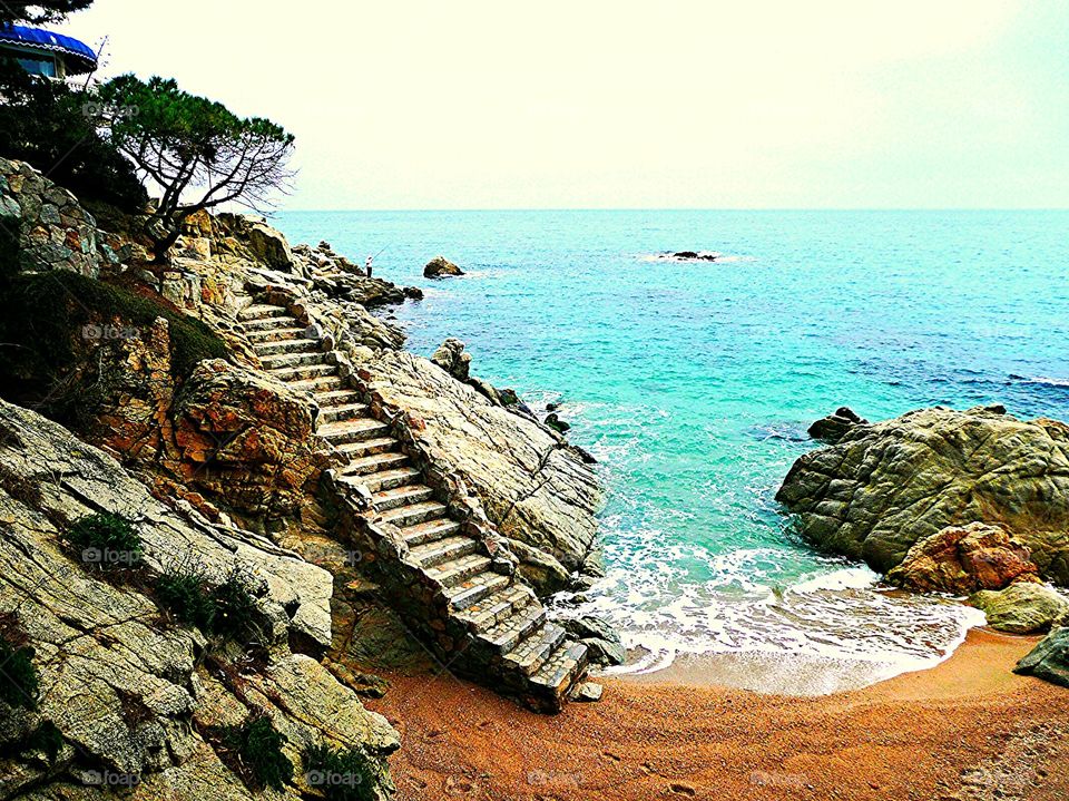 Stairway to the Sea in Platja d'Aro Spain