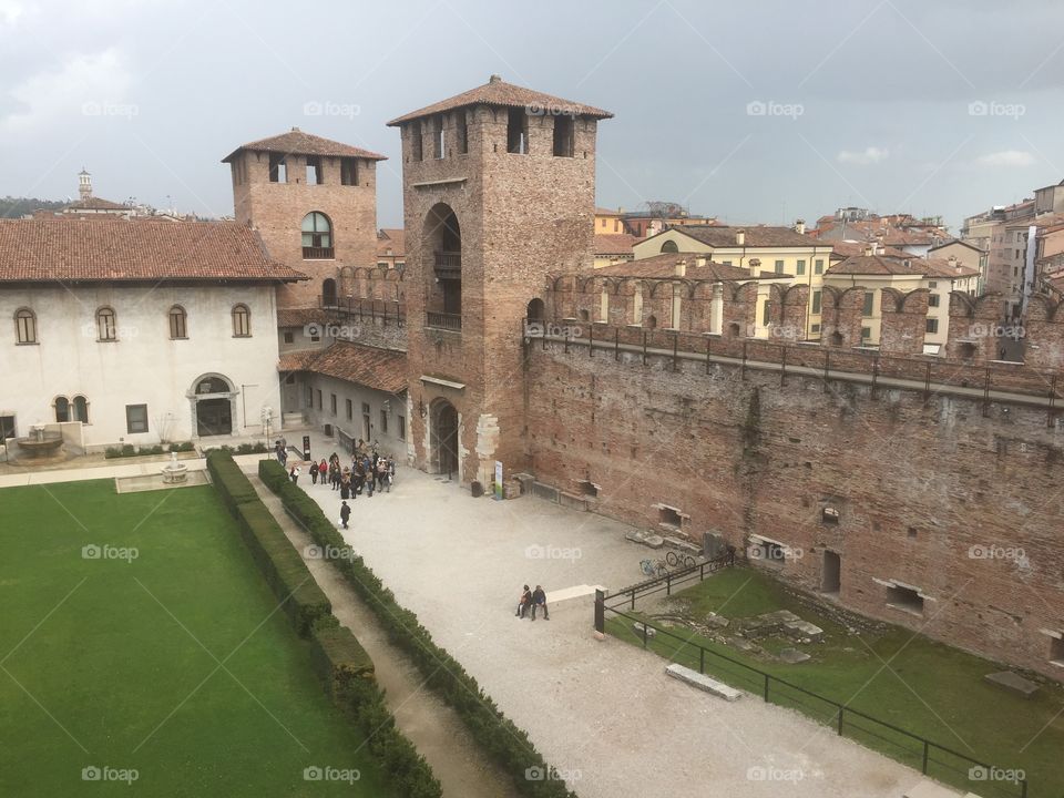 View inside of an Italian castle