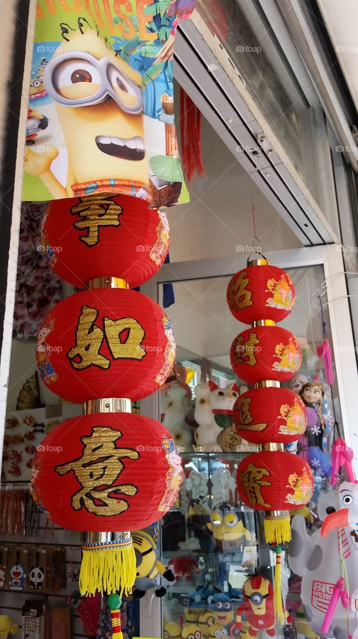 Red chinese lanterns