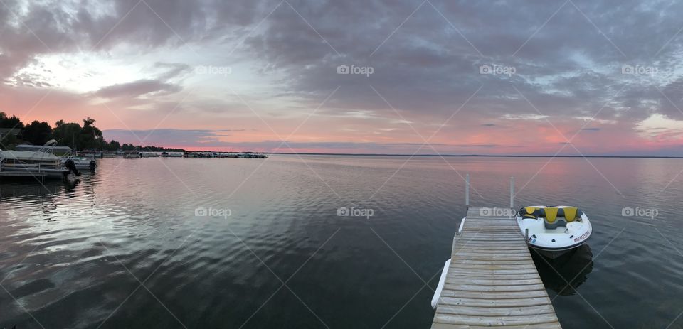 Houghton Lake sunsetAugust 2020, calm as glass lake 