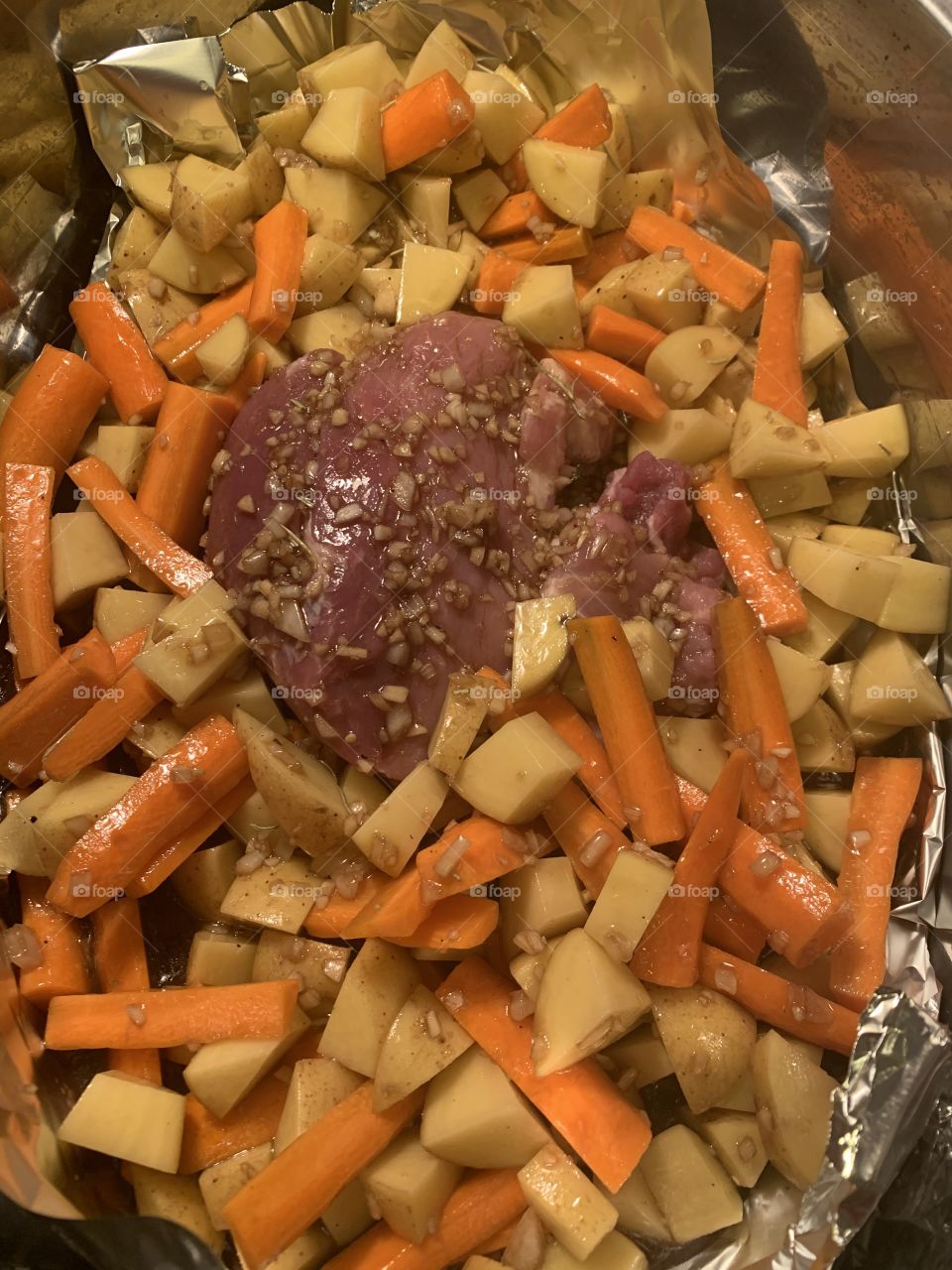 Pork roast and vegetables 