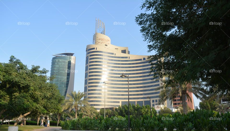 symphony 5 star hotel view from beach side of salmiya beach landmark of Kuwait