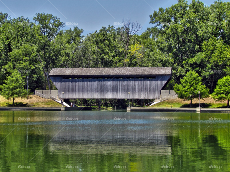 summer water reflection old by landon