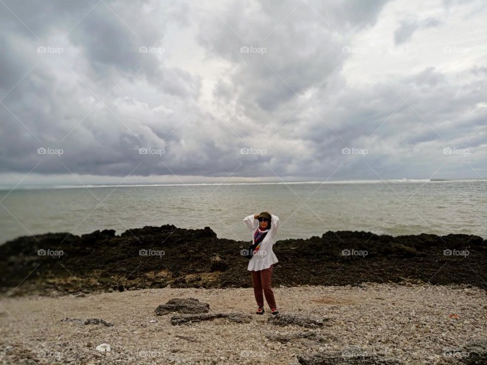 afternoon view in the beach