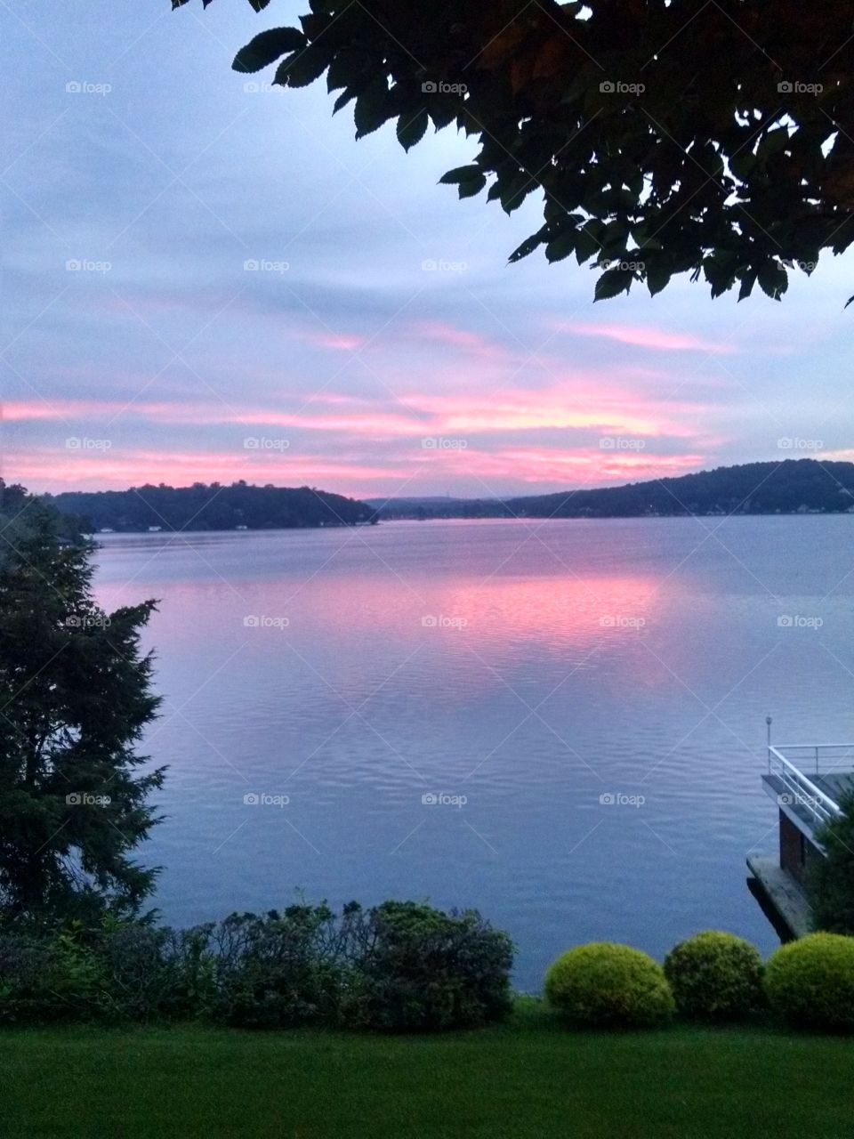 Lake Hopatcong Sunrise. I took this photo in Hopatcong, New Jersey. in mid July.