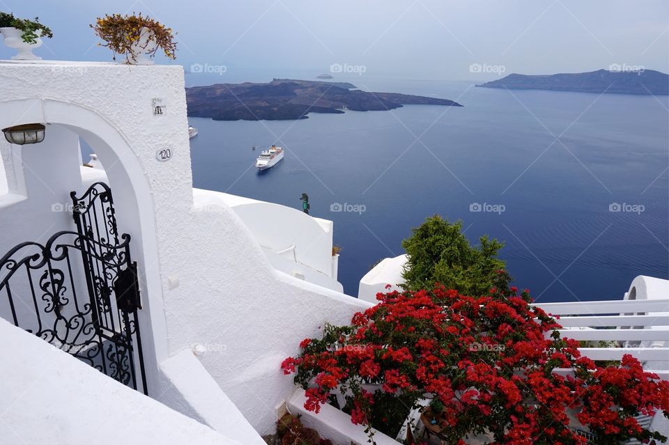 The colors of Santorini, Greece 