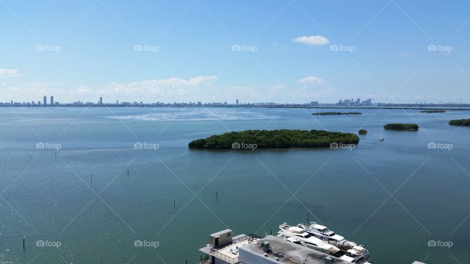 Biscayne Bay. view from a job sight