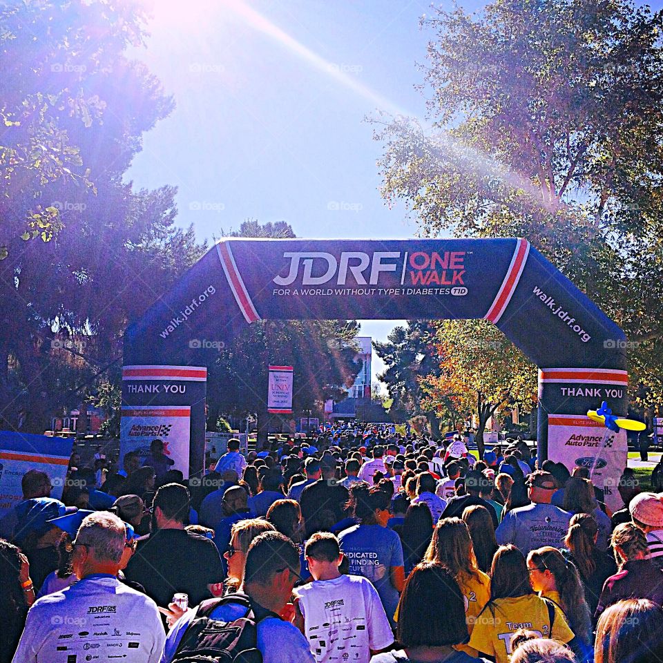 JDRF One Walk, Las Vegas, walking for a cure for type 1 diabetes 