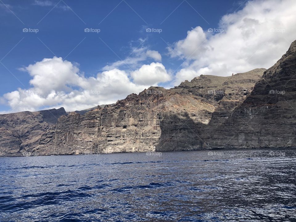 Tenerife coast mountains