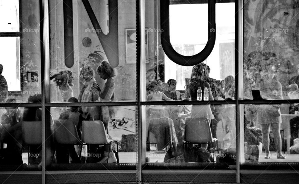 dancers waiting behind the scenes