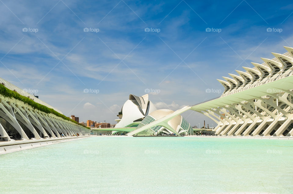 Unreal architecture in Valencia city of modern arts