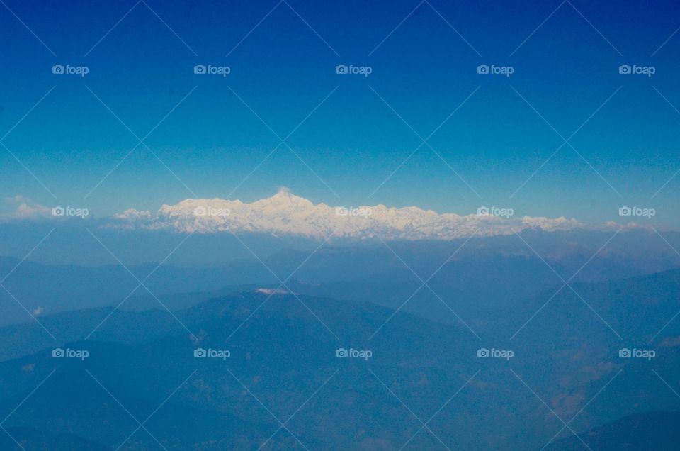 A bird eyes view of mouth Everest 