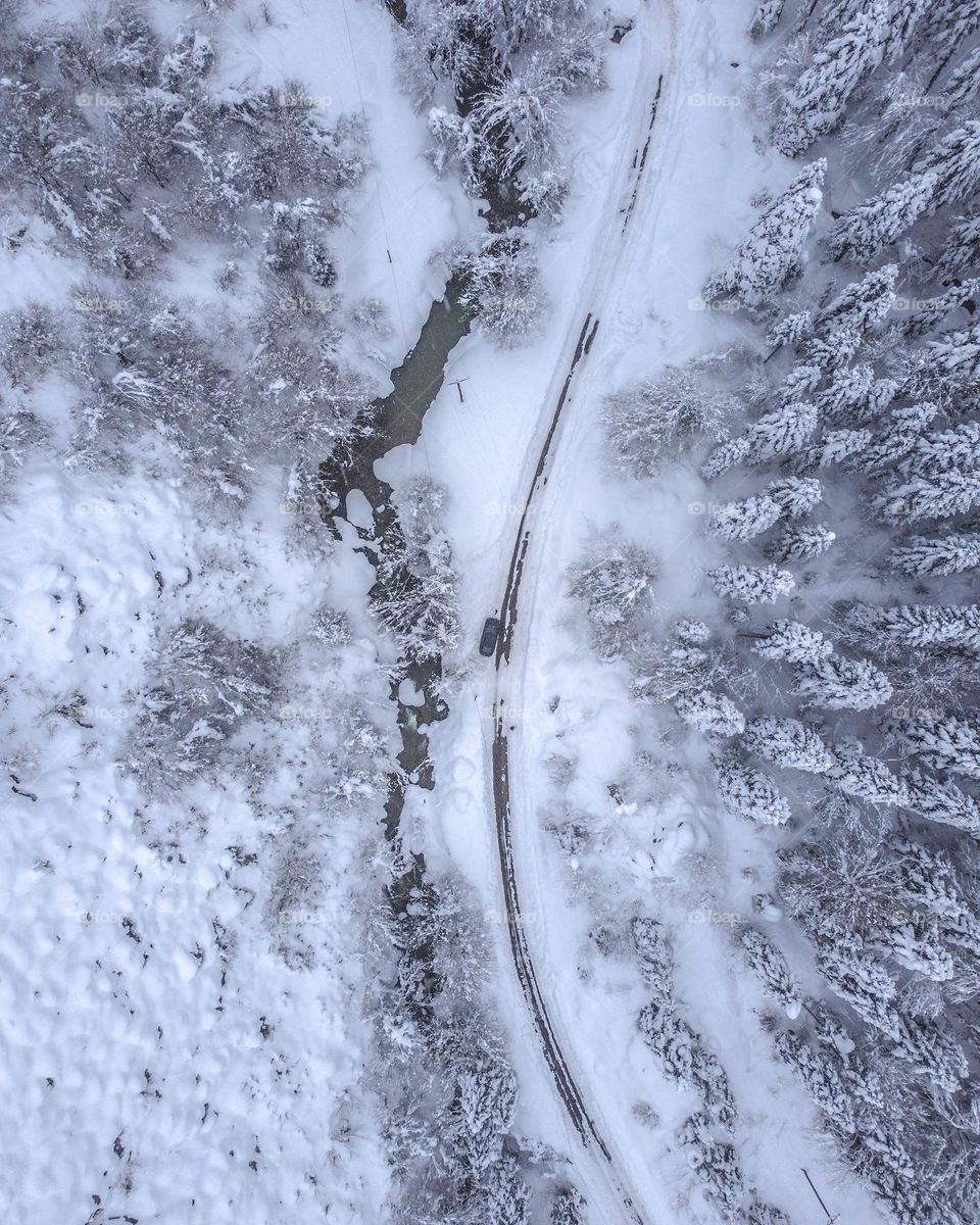 road and river