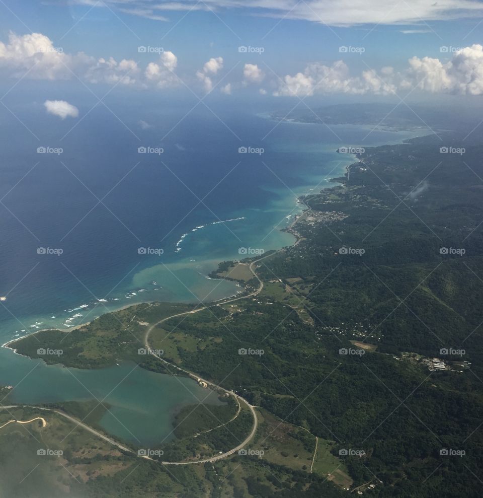 Sky view of Jamaica 