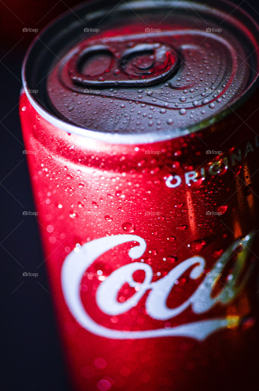 Enjoying the night with a cold can of Coca Cola!