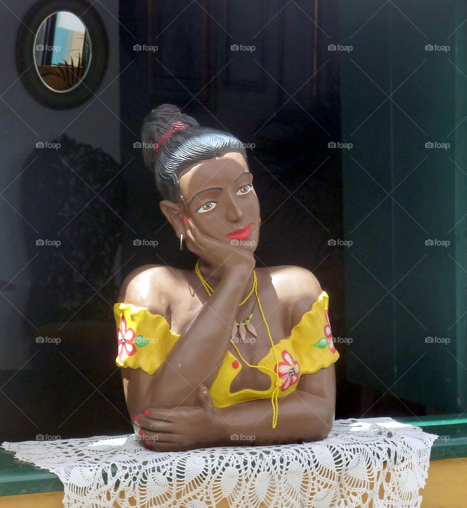 at the window in Salvador de bahia