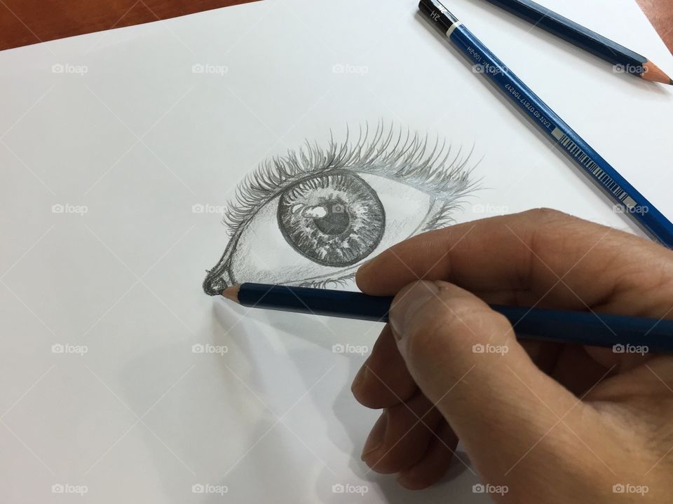 Drawing human eye 