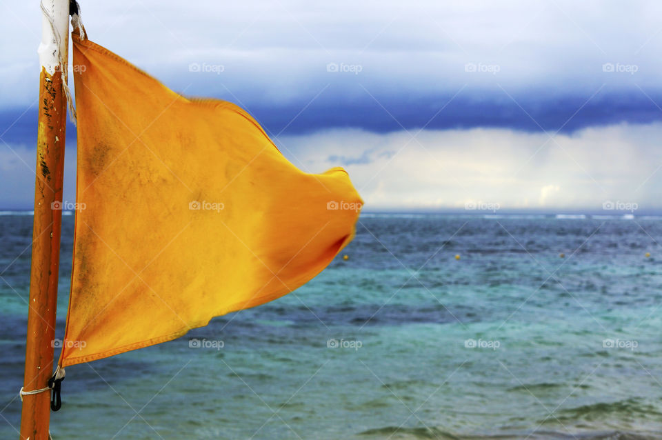 Yellow Flag at the Beach