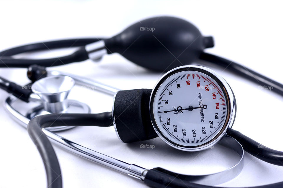 stethoscope on white background