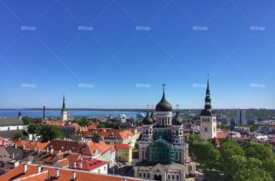 Panorama of the city Tallinn Estonia 