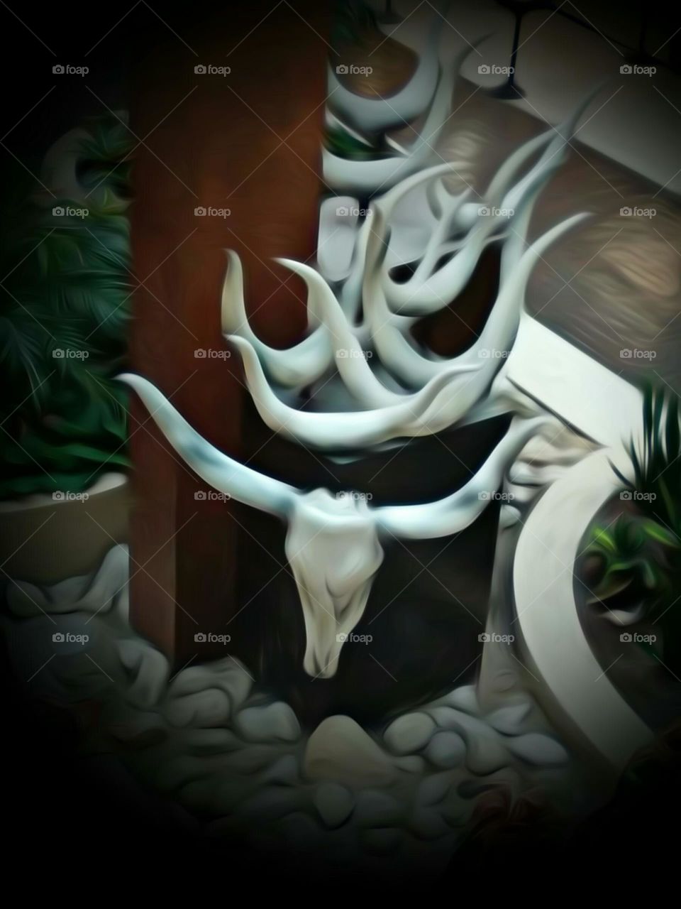 Long Horn Sculpture