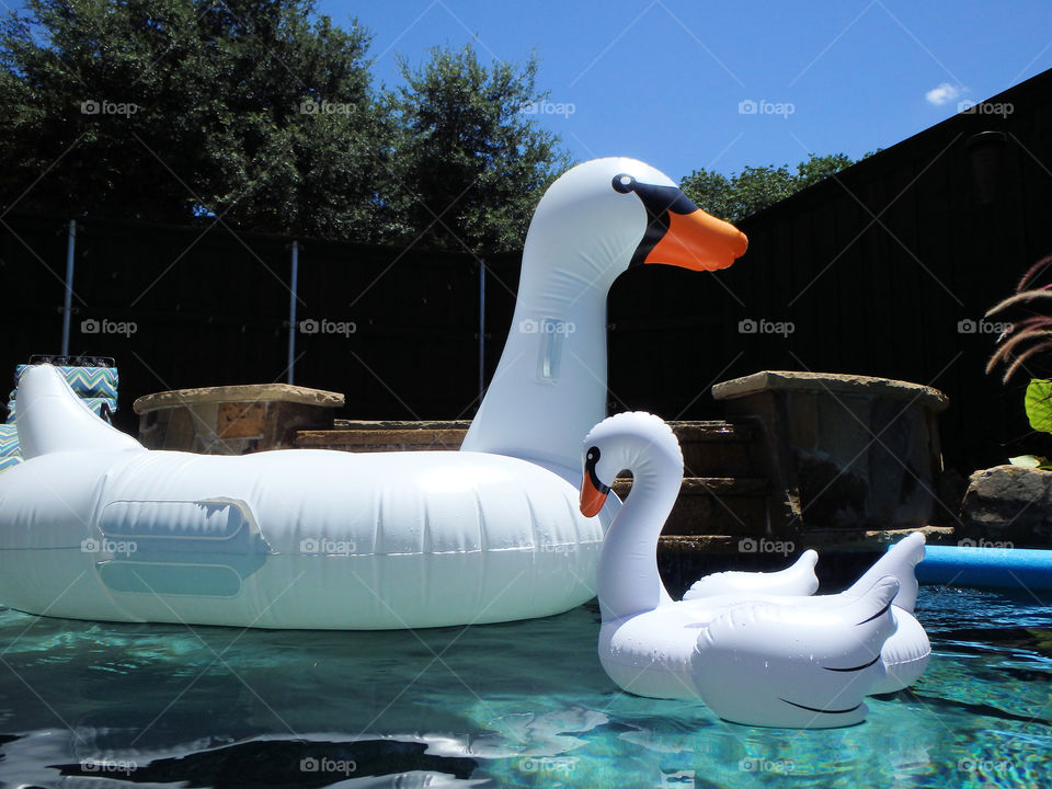 Close-up of inflatable tubes