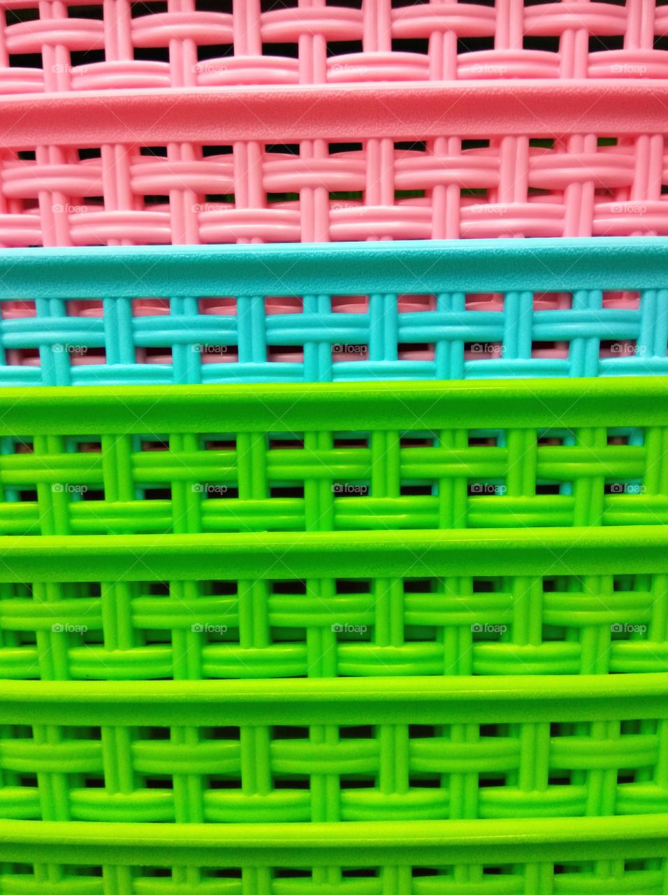 colourful buckets