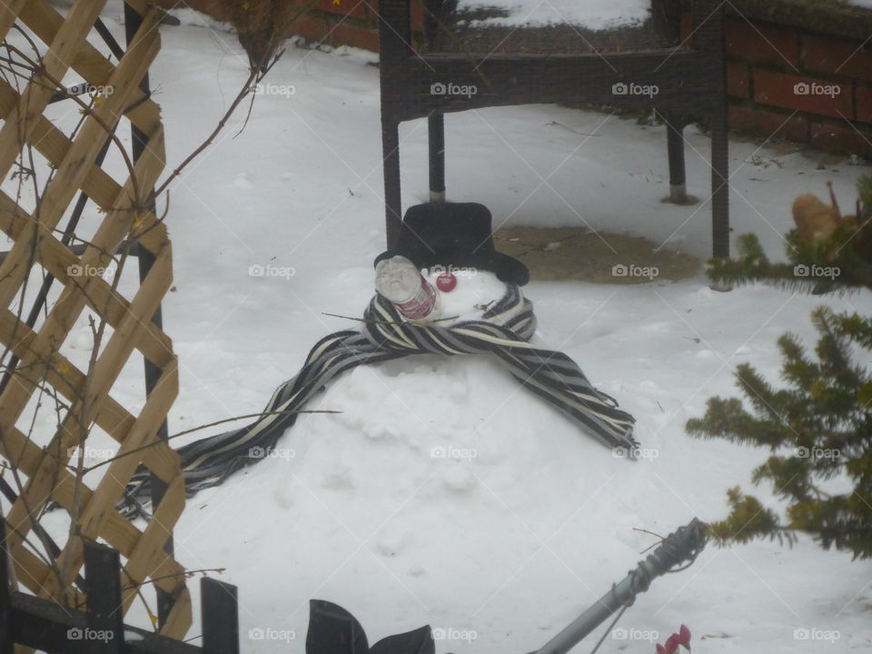 Funny snowman fail pork pie hat scarf