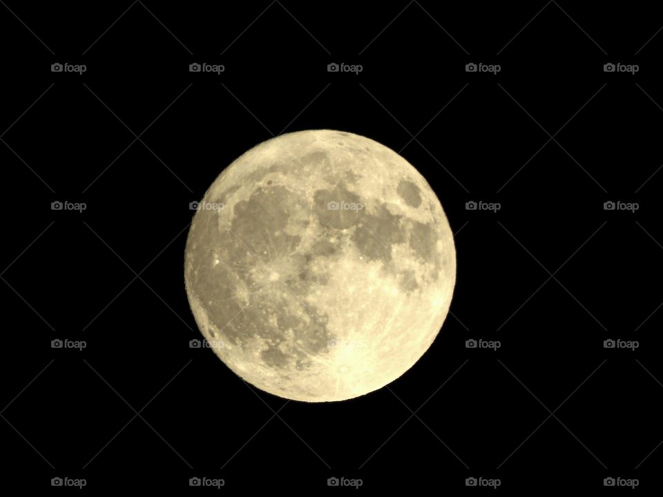 Supermoon in yellow