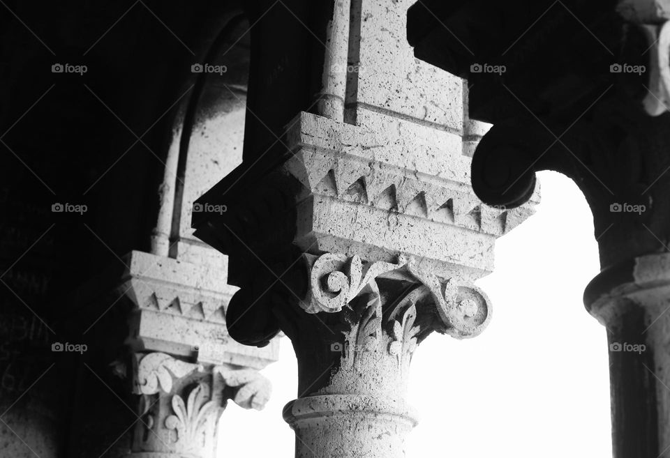 Antique columns. Architecture 