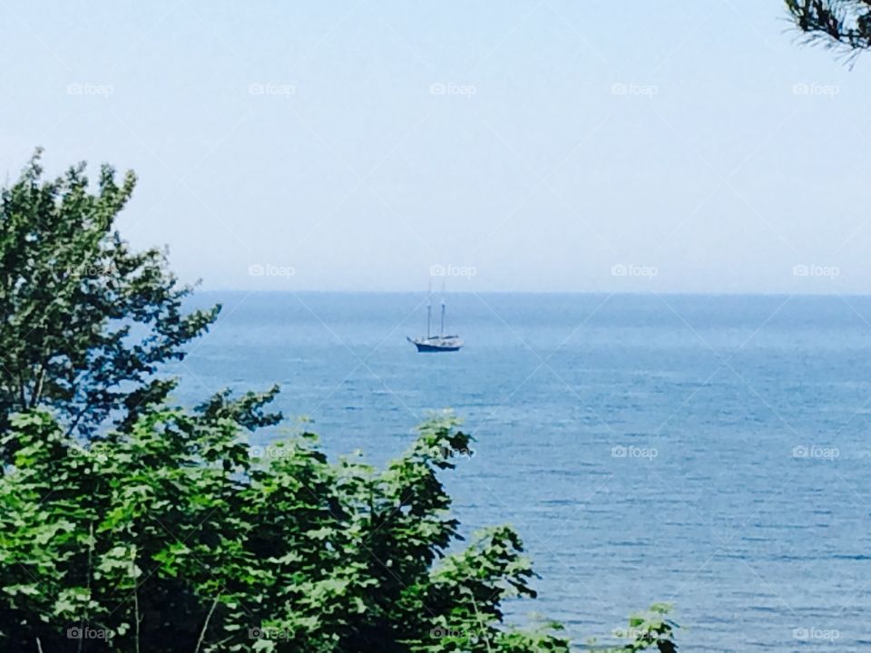 Sailboat on Lake Michigan 