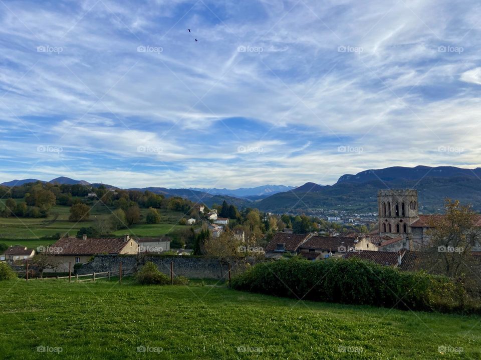 Cloudy sky over the Pyrenees 