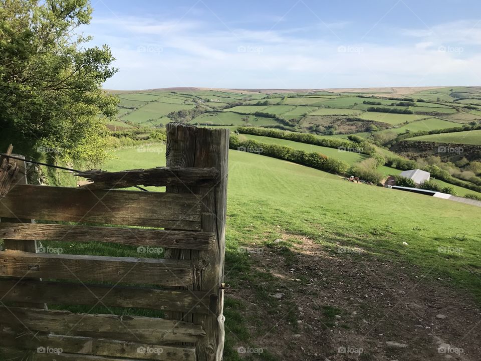 A second photographer of Countisbury on Exmoor, because l view the fencing as crucial to this photograph.