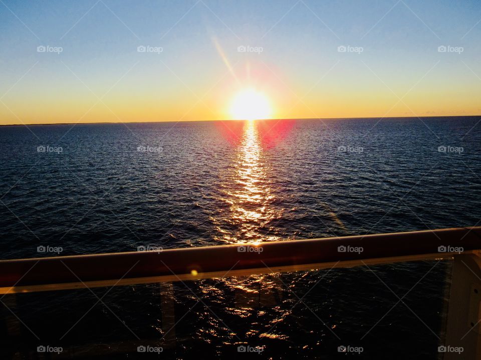 Sunset from a ship